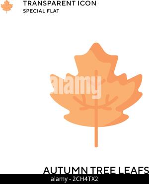 Autumn tree leafs vector icon. Flat style illustration. EPS 10 vector. Stock Vector