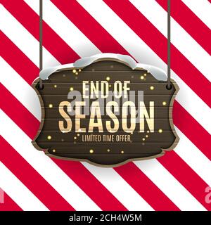 End Of Winter Sale Background Discount Coupon Template Vector Illustration  Stock Illustration - Download Image Now - iStock