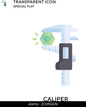 Caliper vector icon. Flat style illustration. EPS 10 vector. Stock Vector
