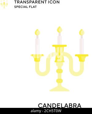 Candelabra vector icon. Flat style illustration. EPS 10 vector. Stock Vector