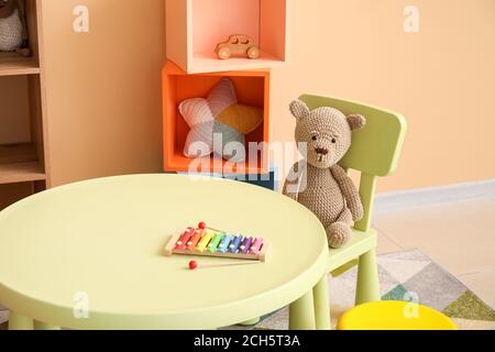 Interior of modern playroom in kindergarten Stock Photo