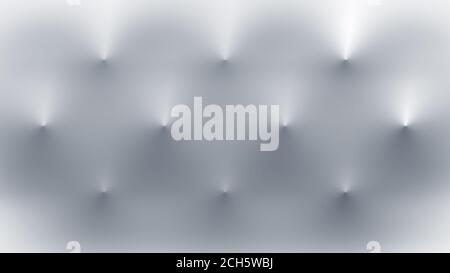 Pattern of several three dimensional bumps (cone-shaped radial gradient) on gray background. Abstract background in 4k resolution. Stock Photo