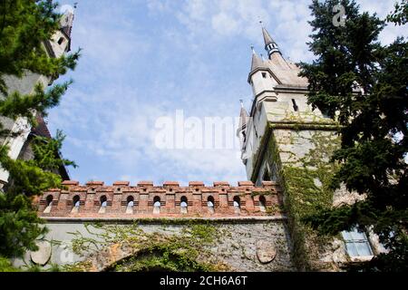 Vajdahunyad castle in Varosliget park, Budapest, Hungary Stock Photo