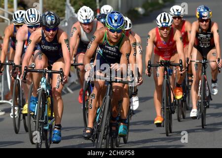 Karlovy Vary, Czech Republic. 13th Sep, 2020. Triathlon World Cup race in Karlovy Vary, Czech Republic, on September 13, 2020. Credit: Slavomir Kubes/CTK Photo/Alamy Live News Stock Photo