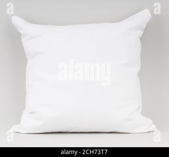 White pillow on white background Stock Photo
