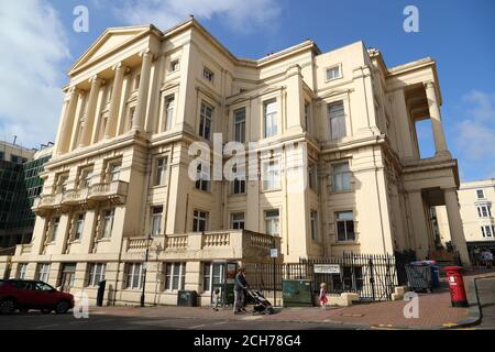 Back side of Brighton Town Hall, UK Stock Photo