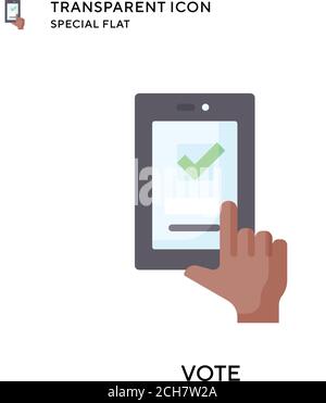 Vote vector icon. Flat style illustration. EPS 10 vector. Stock Vector
