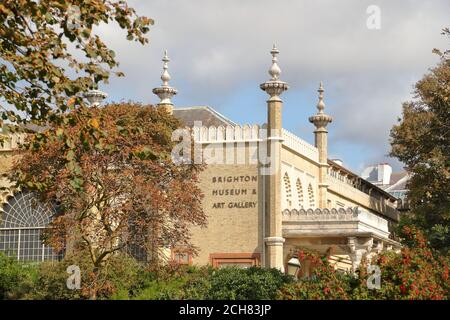 Brighton Museum and Art Gallery in the Royal Pavilion Gardens, Brighton, East Sussex, UK Stock Photo