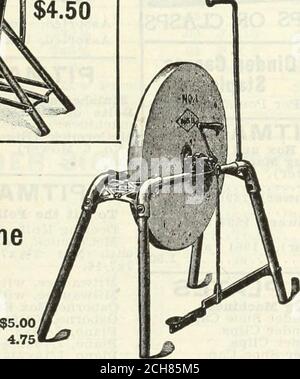 1915 Griffith and Turner Co. farm and garden supplies Price 4.50 ANTI FRICTION BI PEDALGRINDSTONE F plcc 4.00 Bushed Stone forabove 1.75 W. B.Tubular FrameGrindstone. No. 1 30 in. Stone.No. 2 24 in. S...