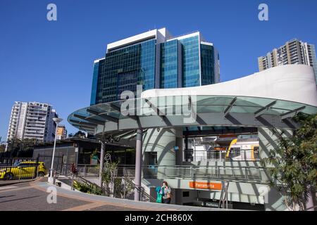 Parramatta bus and train station interchange in Western Sydney,NSW,Australia Stock Photo