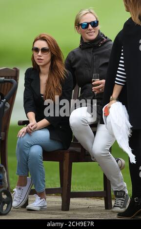 Una Healy (left) and Zara Tindall during in the ISPS HANDA Mike Tindall Celebrity Golf Classic in aid of Rugby For Heroes and The Matt Hampson Foundation, at the Belfry Golf & Resort Hotel in Sutton. Stock Photo