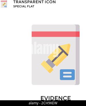 Evidence vector icon. Flat style illustration. EPS 10 vector. Stock Vector