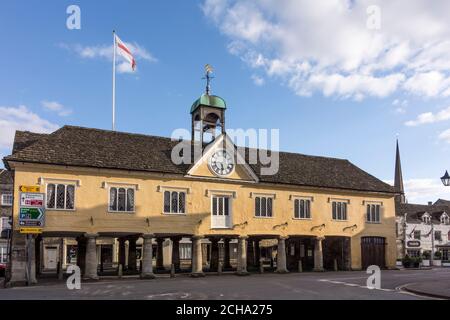 Market House in Cotswold town of Tetbury, Gloucestershire, UK Stock Photo