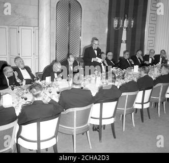 The Press Association's Chairman's Dinner at the Savoy Hotel, London. Stock Photo