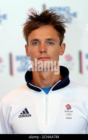 Team GB sailor Chris Grube during the Team GB Kitting Out session at the NEC, Birmingham. Stock Photo