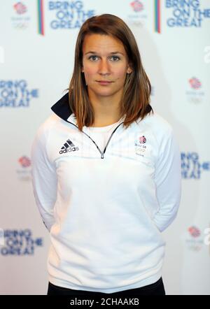 Team GB sailor Nicola Groves during the Team GB Kitting Out session at the NEC, Birmingham. Stock Photo