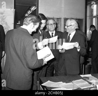 The Prince of Wales takes a tour of the Press Association. Stock Photo