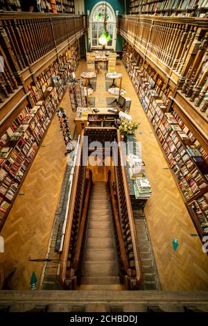 London- September 2020: Interior of Daulnt Book store on Marylebone High street. Stock Photo