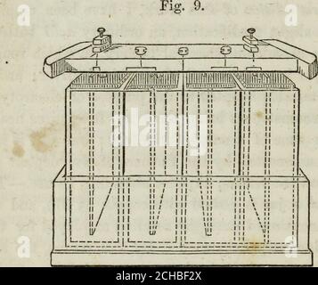 . Electrotype manipulation : Being the theory and plain instructions in the art of working in metals, by precipitating them from their solutions, through the agency of galvanic or voltaic electricity. Also in the arts of electro-plating, electro-gilding, and electro-etching; with an account of the mode of depositing metallic oxides, and of the several applications of electrotype in the arts . arly exhausted. By this means, the sur-face of the copper obtained presents an infinite numberof small points, which very readily part with the hydro-gen. The principle is precisely that developed by Mr.S Stock Photo