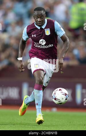 Aston Villa's Aly Cissokho during the Sky Bet Championship match at Villa Park, Birmingham. PRESS ASSOCIATION Photo. Picture date: Tuesday September 13, 2016. See PA story SOCCER Villa. Photo credit should read: David Davies/PA Wire. RESTRICTIONS: Editorial use only. No use with unauthorised audio, video, data, fixture lists, club/league logos or 'live' services. Online in-match use limited to 75 images, no video emulation. No use in betting, games or single club/league/player publications. Stock Photo