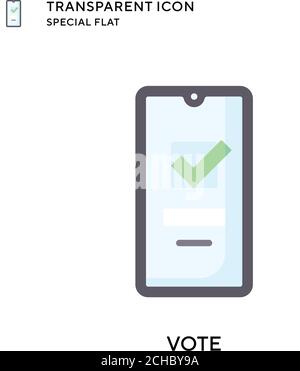 Vote vector icon. Flat style illustration. EPS 10 vector. Stock Vector