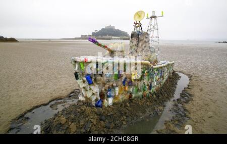 A 30ft Model Of A Warship, Which Is Made Entirely Of Plastic Marine 