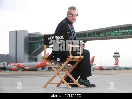 Mark Kermode is announced as Gatwick Airports first official film critic, at the airport in West Sussex.