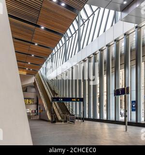 London Bridge Railway Station. Redesigned by architects Grimshaw. Removing tangled tracks adding a new station. All with the station still in use. Stock Photo