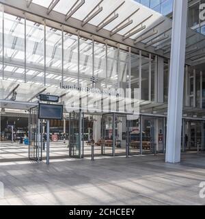 London Bridge Railway Station. Redesigned by architects Grimshaw. Removing tangled tracks adding a new station. All with the station still in use. Stock Photo