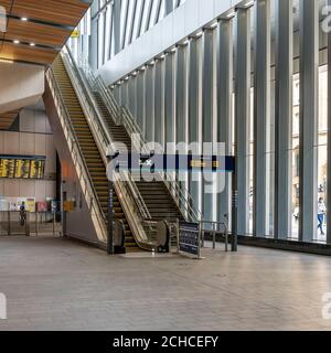 London Bridge Railway Station. Redesigned by architects Grimshaw. Removing tangled tracks adding a new station. All with the station still in use. Stock Photo