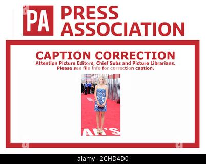 CAPTION CORRECTION CHANGING NAME OF PERSON IN IMAGE. IMAGES WILL BE RETRANSMITTED SHORTLY WITH CORRECTED NAME CORRECT CAPTION SHOULD READ Isabel Getty attending the European premiere of Oceans 8, held at the Cineworld in Leicester Square, London. Stock Photo