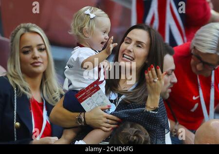 John Stones partner Millie Savage in the crowd before the FIFA World ...