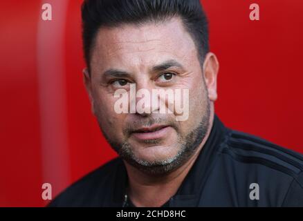 Celta Vigo head coach Antonio Mohamed Stock Photo