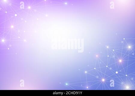 Big data visualization. Social network or business analytics representation. Abstract graphics. Futuristic infographic illustration. Stock Photo