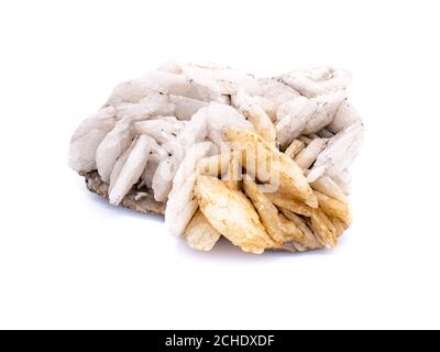 large rock crystal quartz isolated on white background Stock Photo