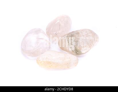 Rock crystals isolated on white background Stock Photo