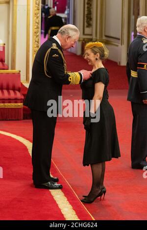 Rachel Lloyd is made a Companion of the Order of St Michael and St George by the Prince of Wales during an investiture ceremony at Buckingham Palace in London. Picture date: Thursday March 5, 2020. See PA story ROYAL Investiture. Photo credit should read: Dominic Lipinski/PA Wire Stock Photo