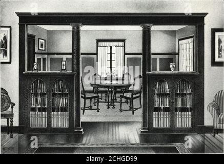. Building with assurance . ^ x 2 6 high. =^^ ^. Colonnade M-309 npHE arrangement of the columns in this design gives a^ strictly Colonial effect, with the advantages of twogenerous sized bookcases. Opening IT 8 wide between jambs, 7 0 high fromfinished floor to bottom of head jamb. Pedestals 3 4 wide, 4 0 high, 123^ deep, 11 deepinside. Doors glazed Leaded Double Strength. Columns 8 x 8 at base, 6 9 long over-all. Jamb 73^* wide should be used with this colonnade. 104 -^ Stock Photo