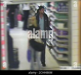 CCTV footage showing Hasib Hussain at King's Cross on the day he detonated his device on the London transport network. The footage has been shown to a jury at Kingston Crown Court today. Stock Photo