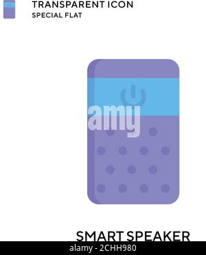 Smart speaker vector icon. Flat style illustration. EPS 10 vector. Stock Vector