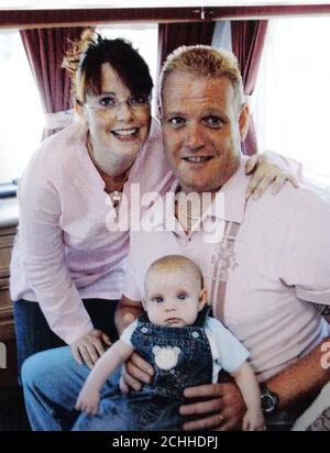BEST QUALITY AVAILABLE  Undated family hanout photo of Tina Thompson, her husband Sgt Mick Thompson and their son, Aidan, from Stourbridge, West Midlands.  Stock Photo