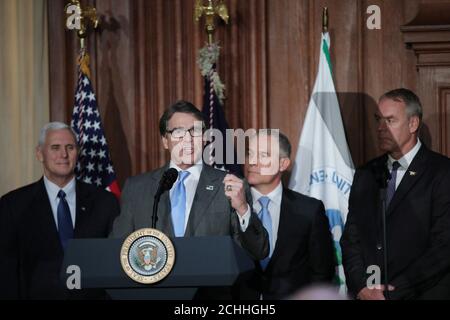 U.S. Energy Secretary Rick Perry (left) Meets With Duke Energy ...