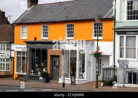 Shop fronts in Cuckfield High street West Sussex Stock Photo