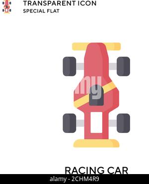 Racing car vector icon. Flat style illustration. EPS 10 vector. Stock Vector