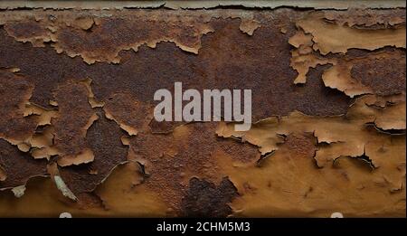 texture of rusty iron, cracked paint on an old metallic surface, sheet of rusty metal with cracked and flaky paint, abstract rusty metal texture, rust Stock Photo