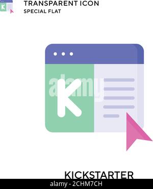 Kickstarter vector icon. Flat style illustration. EPS 10 vector. Stock Vector