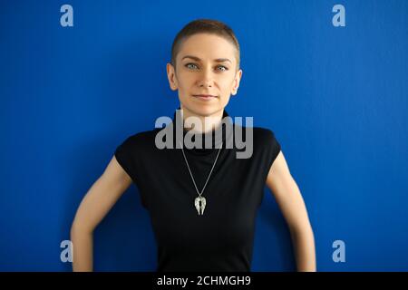 Charming lady looking in camera Stock Photo