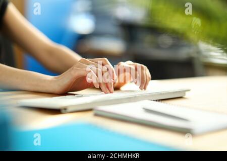 Smart employee in cabinet Stock Photo