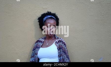 portrait of stylish young black woman Stock Photo