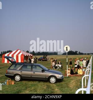 1992 Ford Scorpio Estate car at Kempton Park  race track London UK Stock Photo